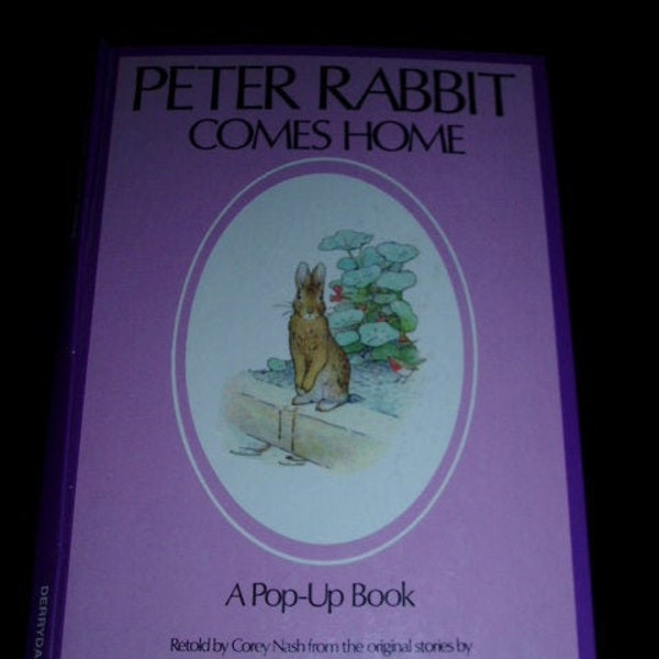 Pop-up Book PETER RABBIT Comes Home Beatrix Potter Vintage 80's