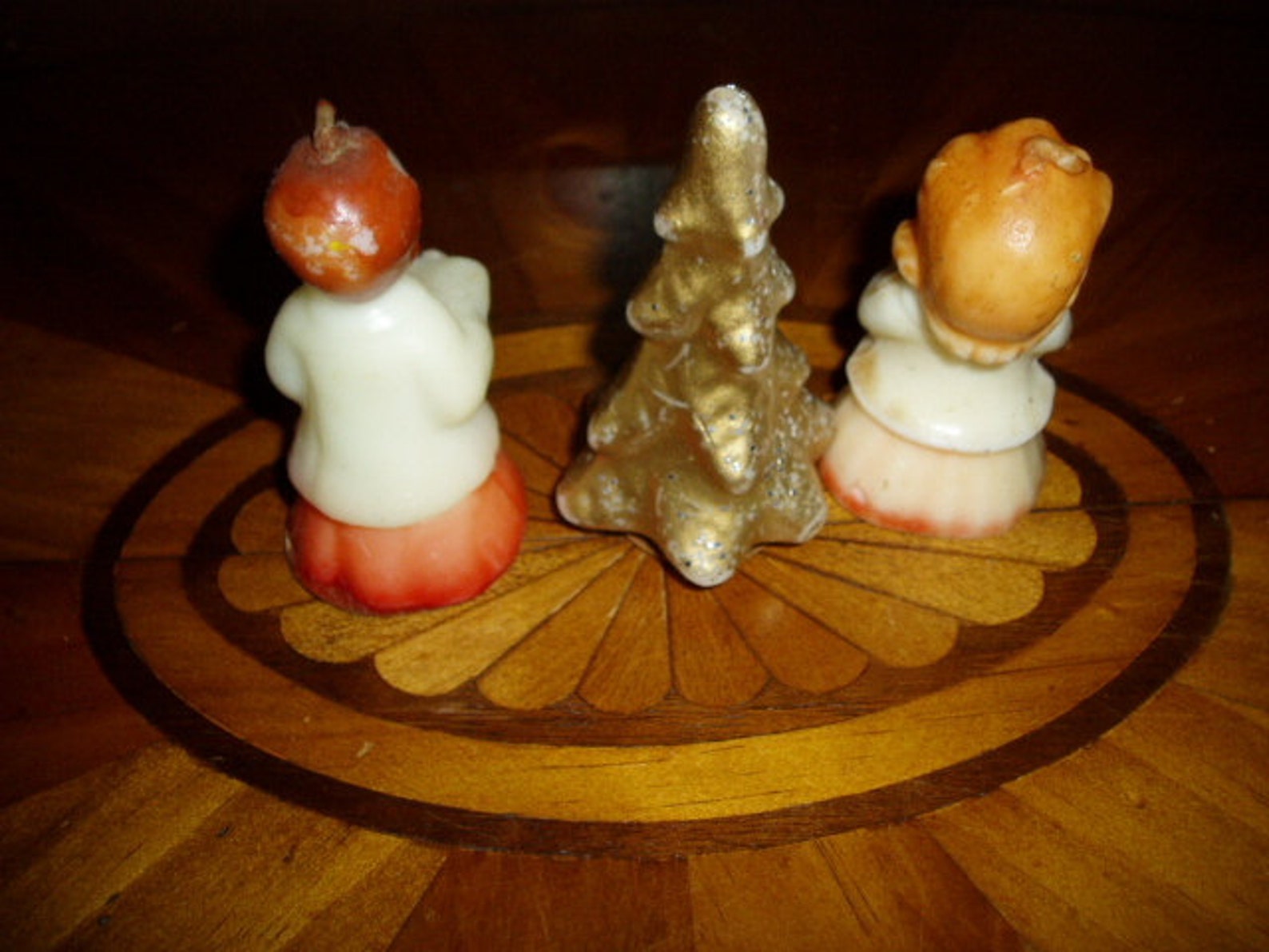 50s Gurley Tavern Christmas Candles Choir Boy Girl & Gold Tree Etsy