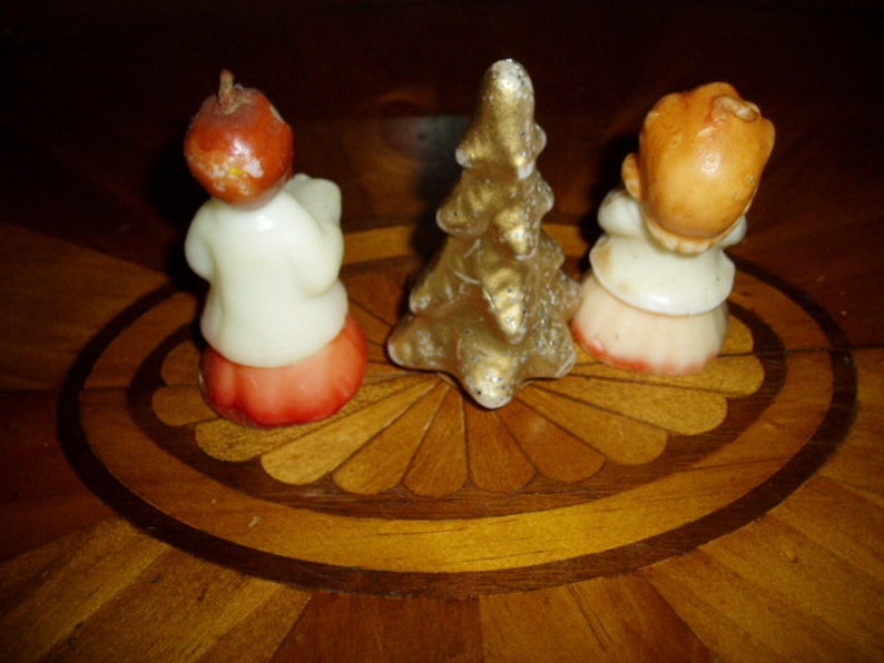 50s Gurley Tavern Christmas Candles Choir Boy Girl & Gold Tree Etsy