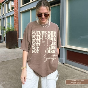Retro Bachelorette Bride Shirt, Personalized Future Mrs Shirt, Custom Bridal, Bride to be Shirt, Custom Future Mrs Shirt, Comfort Colors tee