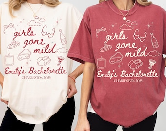 Camiseta personalizada para despedida de soltera: camiseta de pijamas Girls Gone Mild
