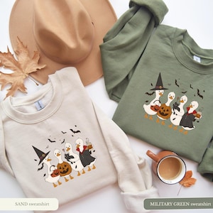 Halloween Goose Sweatshirt, Just a Spooky Goose Sweatshirt, Funny Silly Goose Halloween Sweatshirt, Halloween Girls Sweatshirt Spooky Season