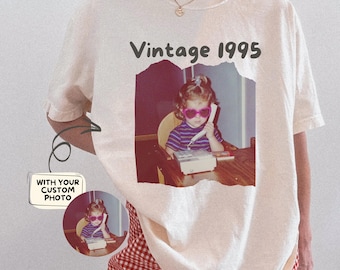 Personalisiertes Foto Geburtstags Komfort Farben Shirt: Personalisiertes Geschenk zum 30.40.Geburtstag