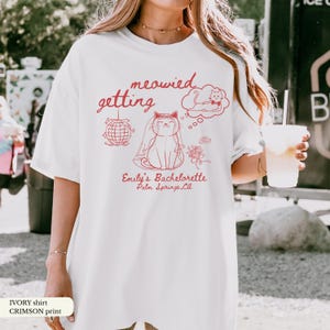 Getting Meowied Bachelorette Shirt, Cat Coquette Bachelorette Shirt, Cat Themed Bach Party Shirts, Cat Lovers Shirts, Cat Bridal Party Tees