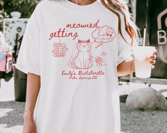 Getting Meowied Bachelorette Party Shirt: Cat Coquette Bridal Tee