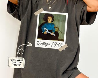 Personalisiertes Foto Geburtstags Komfort Farben Shirt: Personalisiertes Geschenk zum 30.40.Geburtstag