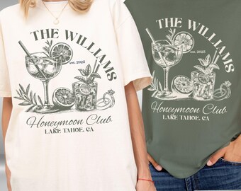 Custom Honeymoon Social Club Tshirt, Mr and Mrs Shirts, Just Married Shirts, Honeymoon Club Shirts, Couple Tee, Wedding weekend sweatshirt