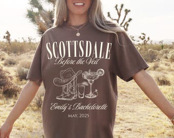 Camiseta de despedida de soltera en Scottsdale: camiseta vaquera personalizada para despedida de soltera