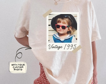 Personalisiertes Foto Geburtstags Komfort Farben Shirt: Personalisiertes Geschenk zum 30.40.Geburtstag