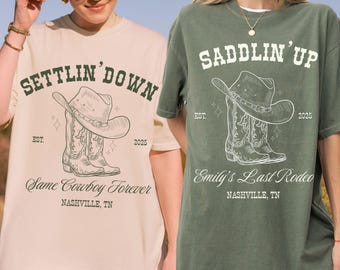 Custom Last Rodeo Bachelorette Comfort Colors Shirt: Cowgirl Party Tee