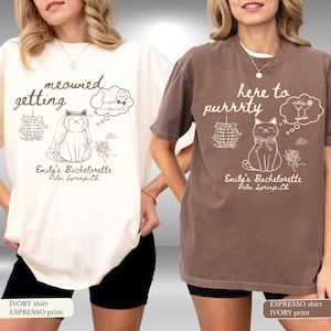 Getting Meowied Bachelorette Shirt, Cat Coquette Bachelorette Shirt, Cat Themed Bach Party Shirts, Cat Lovers Shirts, Cat Bridal Party Tees