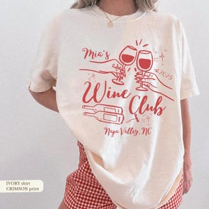 Custom Wine Bach Club Shirt, Bridal Wine Club Shirt,Personalized Winery Bachelorette Party Tee, Vineyard Bridal Shower Merch Bride Wine Club