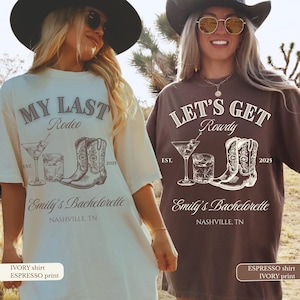 Custom Last Rodeo Bachelorette Shirts Same Cowboy Forever Last Hoedown Country Bach Nashville Bachelorette Party Cowgirl Bridal Party Shirts