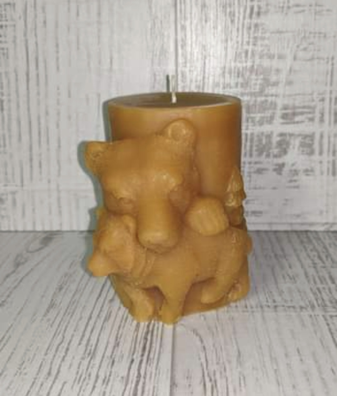 100% Beeswax Mama Bear & Baby Candle - 10oz