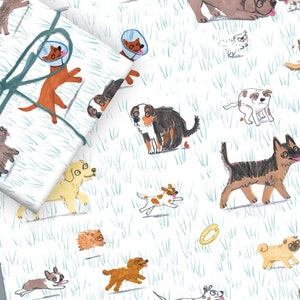 Papel de regalo para parque de perros, papel de regalo para cumpleaños infantiles