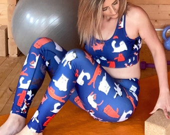 Yoga Cats Active Gym Work Out Leggings