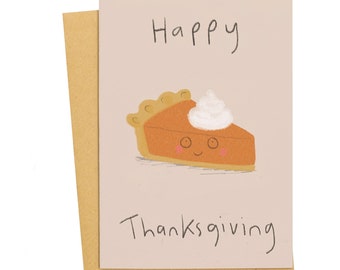Happy Thanks Giving Pumpkin Pie Greetings card