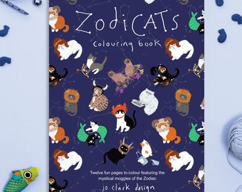 Colouring Book Zodicats Cats Of the Zodiac Star Sign Astrology Activity Book