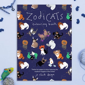 Colouring Book Zodicats Cats Of the Zodiac Star Sign Astrology Activity Book