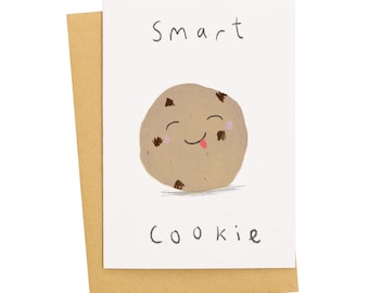 Smart Cookie, Congratulations Card, Well done, You Passed, Exam Card,