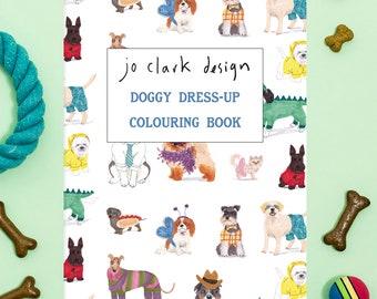 White Coloring Book Dog Dress-Up Activity Book