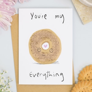Você é meu tudo Bagel Love Card