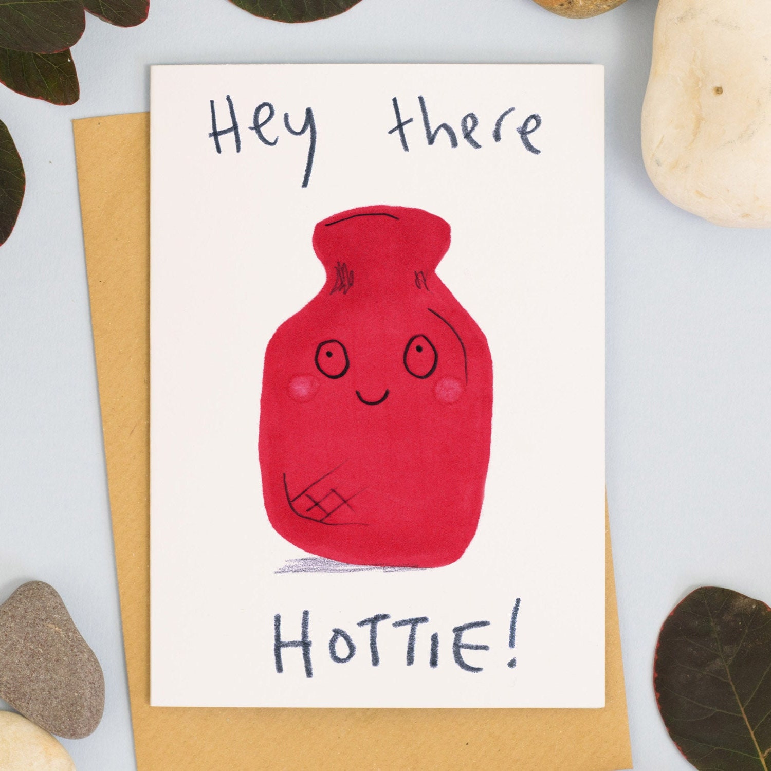 Hey Hottie Hot Water Bottle Valentines Card - Etsy