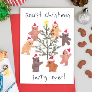 O melhor Natal de todos os tempos! Cartão de Natal de Ursos Fofos