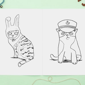Cat Colouring Book Cats In Hats Activity Book Coloring Book image 7