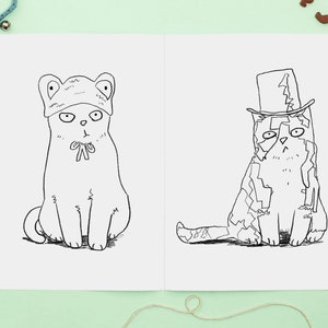 Cat Colouring Book Cats In Hats Activity Book Coloring Book image 6