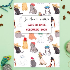 Cat Colouring Book Cats In Hats Activity Book Coloring Book