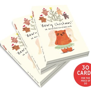 "Weihnachtskarten ""Bär"" 'Beary Christmas'" Grußkartensortiment 10 Karten !"