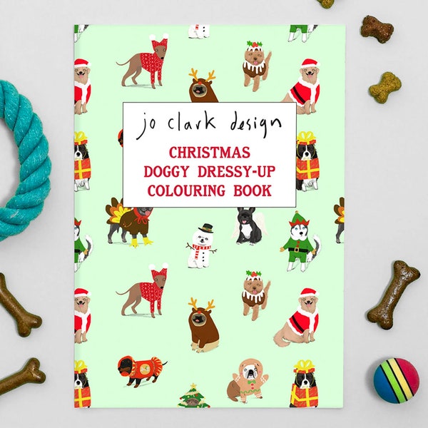 Dogs In Christmas Costumes Colouring Book For Children Christmas Stocking Filler