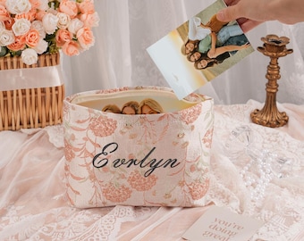 Personalized Photo Lining Clutch: Embroidered Bridesmaid, Mother Gift