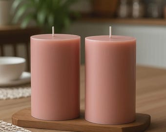 Pillar Candles 12-Pack Unscented Beige Dripless Wax