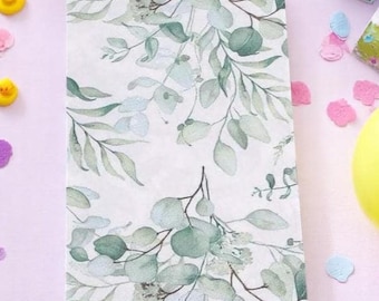 Paper Guest Towels 50ct | 2 ply Dinner Napkins | Eucalyptus Print | French Toile