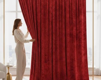 Crushed Velvet Backdrop Curtain, 5ft x 10ft, Wedding Photography Drape