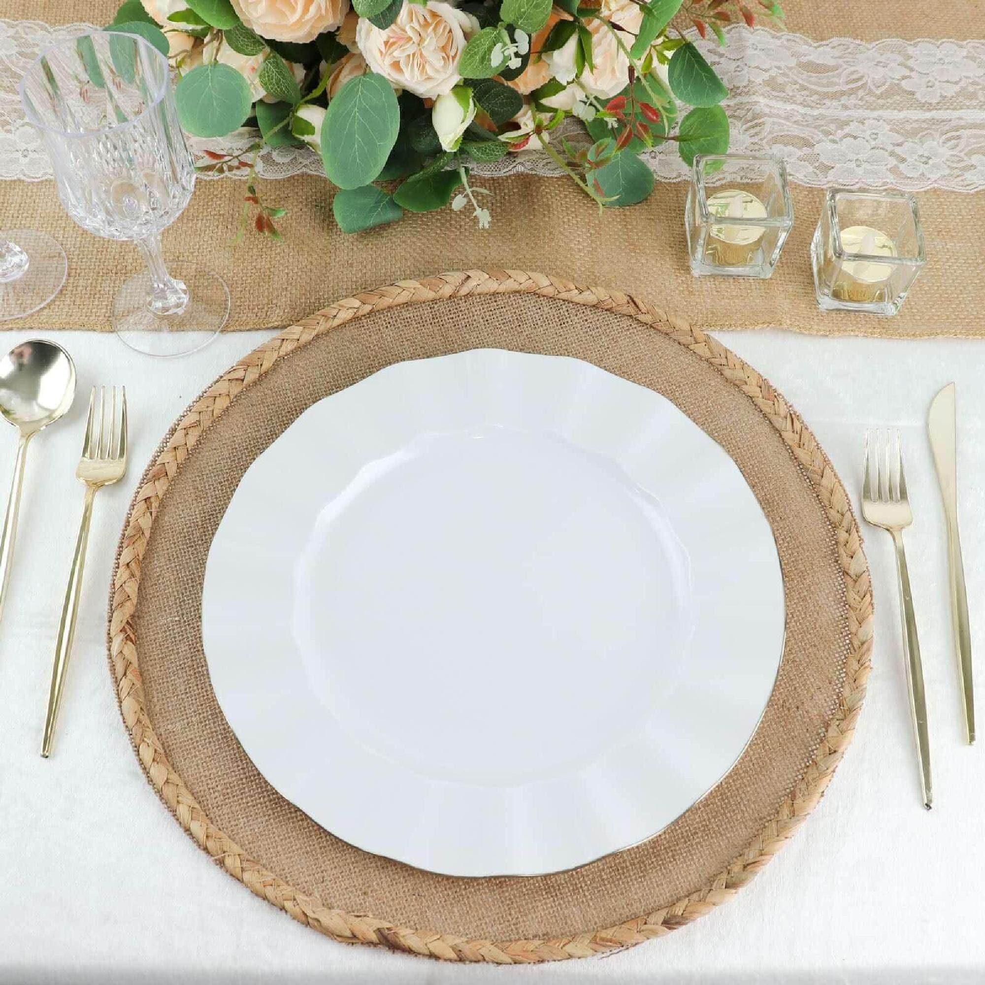 Weeding Plate White Disposable Wedding Plates - Party Plates-10 Pack - Etsy
