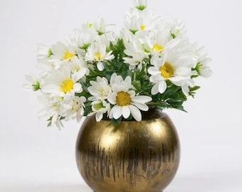 White Silk Daisy Bush: Artificial Spring Flower Bouquet, Floral Arrangement
