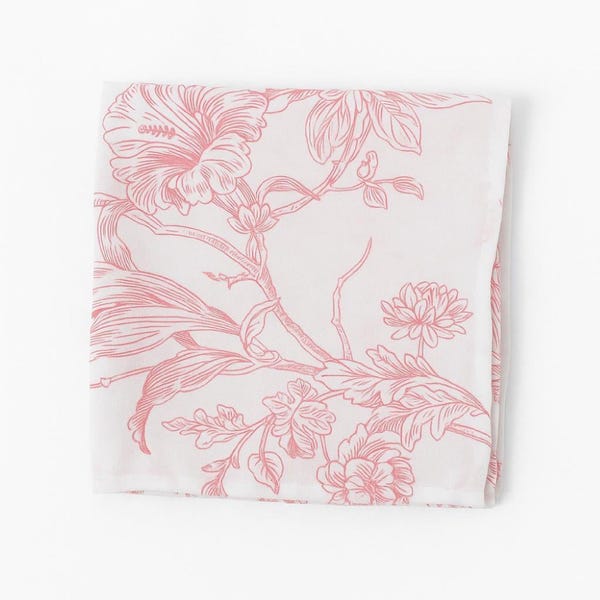 Cloth Napkins - Toile Pink  Set of 2 main image 1