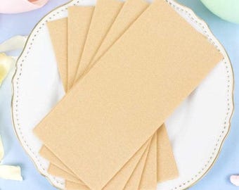 Natural | Set Of 20 | Dinner Napkins | Linen Like Napkins | Airlaid Towels