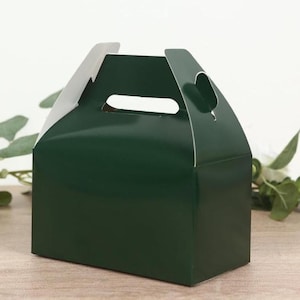Emerald Green Gable Boxes: Party Favor Gift Boxes (Set of 25)