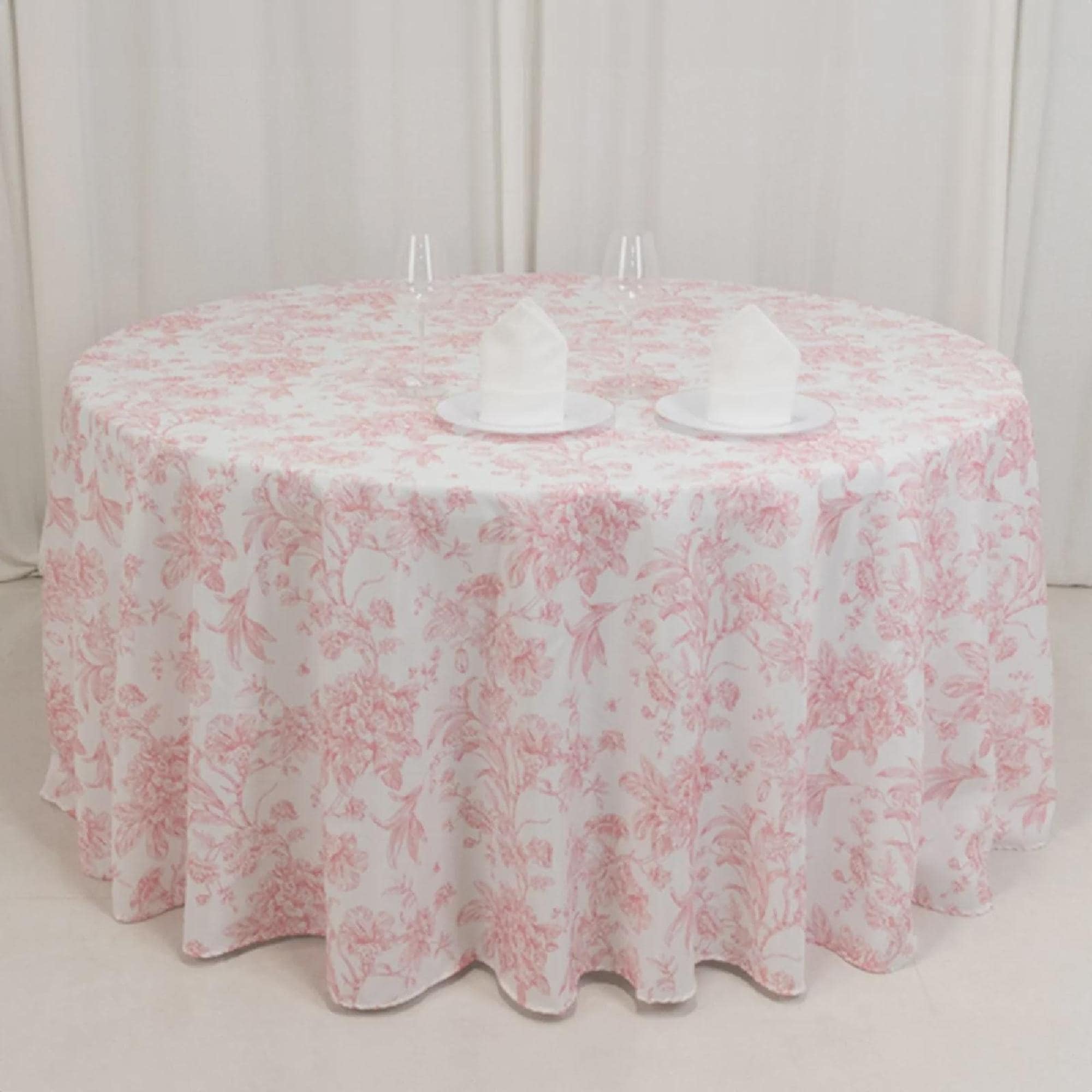 French Toile Floral Tablecloth: Elegant Wedding & Tea Party Table Linen ...