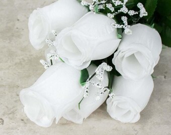 Silk Rose Bushes (Set of 12): Artificial Flowers