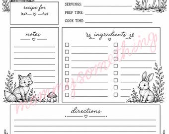 Little Golden Book Recipe Pages – Bundle Pack 3 files (PDF File)