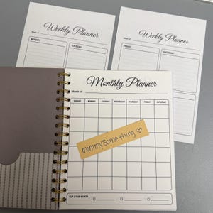 Little Golden Book Planner Pages – Undated Monthly Weekly (PDF File)