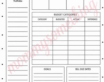 Little Golden Book Budget Expense tracker Planner Pages – Undated Monthly (PDF File)