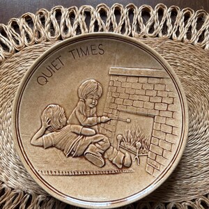 Vintage Limited Edition Fanny Kins Bill Mack Ceramic Glazed Plate: “Quiet Times”