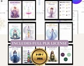 Spiritual Planner Bundle: 6 Mystic Journals - Chakra, Moon, Crystals (Canva/PLR)
