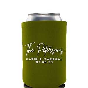 Recuerdos de boda minimalistas / Enfriadores de latas personalizados para boda / Recuerdos de recepción de boda / Boda moderna / Sencillo / Clásico / Minimalista / Moderno